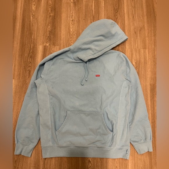 Supreme Other - Supreme Small Box Logo Hooded Sweatshirt Ice Blue Size XL